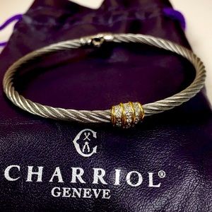 Charriol Classic Cable 18K Gold Diamond Bracelet Never Used